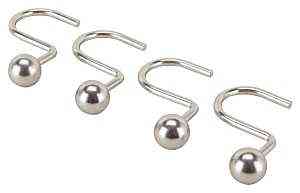 SHOWER CURTAIN HOOKS BALL BRUSHED NICKEL PK/12 - A.W. Graham Lumber LLC