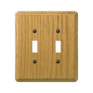 AMERELLE DOUBLE TOGGLE WALL PLATE LIGHT OAK - A.W. Graham Lumber LLC