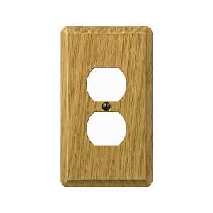 AMERELLE OUTLET WALL PLATE LIGHT OAK SINGLE DUPLEX - A.W. Graham Lumber LLC