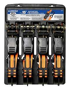 ANCRA SL91 1" x 15' RATCHET / TIE DOWN ORANGE PK/4 - A.W. Graham Lumber LLC