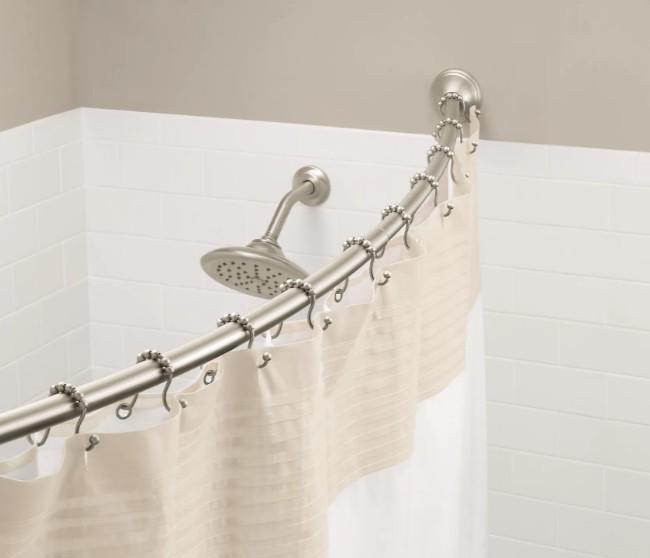MOEN CURVED SHOWER ROD 54" - 72" BRUSHED NICKEL - A.W. Graham Lumber LLC