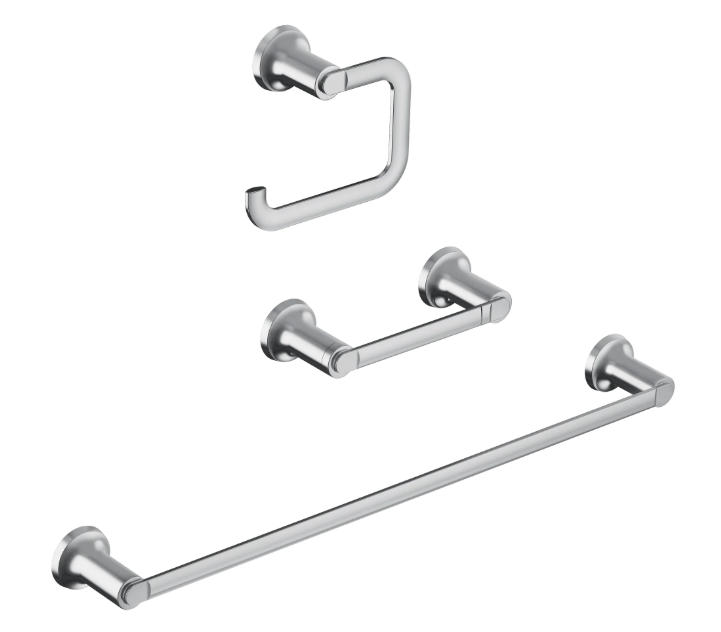 Main 2 - MOEN ZYLA BATH HARDWARE SET CHROME -