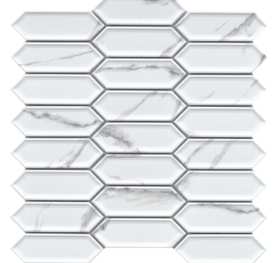 EMSER TILE ELEGAN SERIES PORCELAIN PICKET MOSAIC CALACATA  - A.W. Graham Lumber LLC