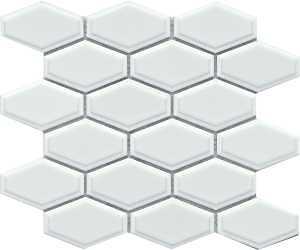 EMSER TILE REWARD SERIES PORCELAIN MOSAIC WHITE HEXAGON - A.W. Graham Lumber LLC
