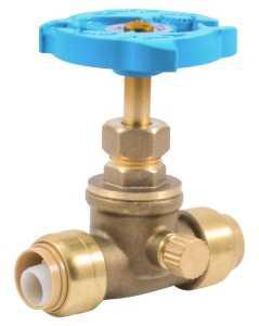SHARKBITE STOP VALVE W/ DRAIN VENT 1/2" - A.W. Graham Lumber LLC