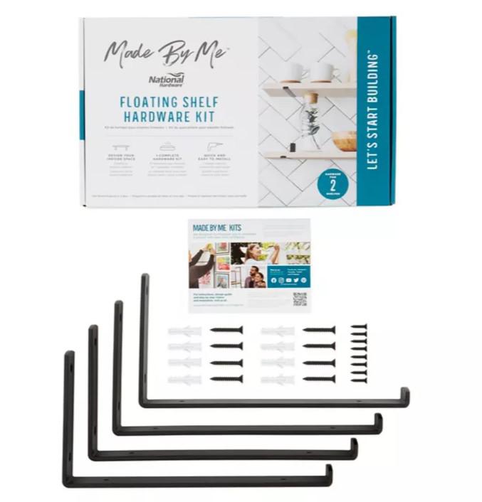 Main 3 - FLOATING SHELF HARDWARE KIT STEEL MATTE BLACK -