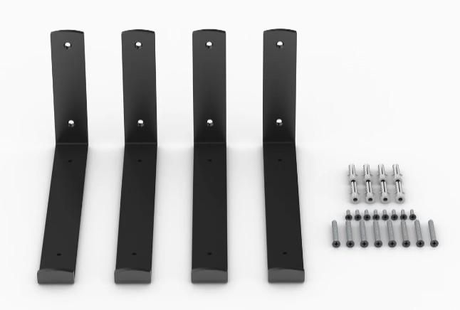 Main 4 - FLOATING SHELF HARDWARE KIT STEEL MATTE BLACK -