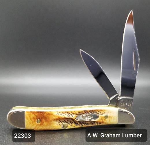 CASE 22303 2-BLADE PEANUT "6.5 BONE STAG" - A.W. Graham Lumber LLC