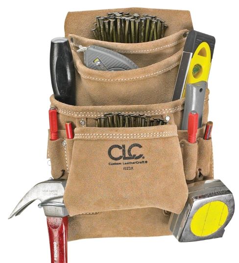 Main 1 - 10 POCKET TOOL BAG / APRON  TAN SUEDE -