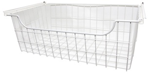 Main 1 - EASY TRACK WIRE BASKET WHITE 8" x 24"  -