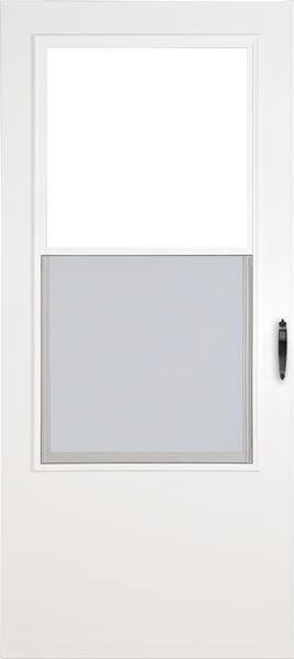 Main 2 - LARSON #298-SS 32x81 WHITE SINGLE VENT VINYL CLAD STORM DOOR -