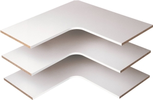 Main 1 - EASY TRACK RS3003 CORNER SHELVES WHITE 14" x 30" PK/3 -