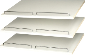 Main 1 - EASY TRACK RS1600 SHOE SHELVES WHITE 24" W/RAIL -