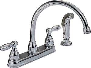 PEERLESS TWO-HANDLE KITCHEN FAUCET CHROME - A.W. Graham Lumber LLC
