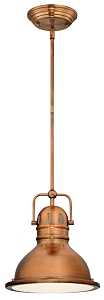 Main 2 - WESTINGHOUSE BOSWELL LED INDOOR MINI PENDANT LIGHT FIXTURE WASHED COPPER FINISH -
