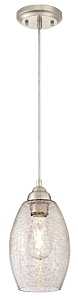 WESTINGHOUSE ONE-LIGHT PENDANT LIGHT BRUSHED NICKEL - A.W. Graham Lumber LLC