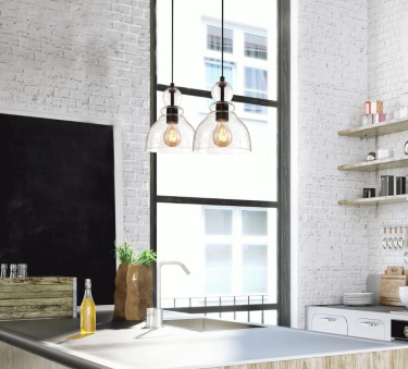 Main 2 - WESTINGHOUSE FIONA PENDANT LIGHT OIL RUBBED BRONZE -