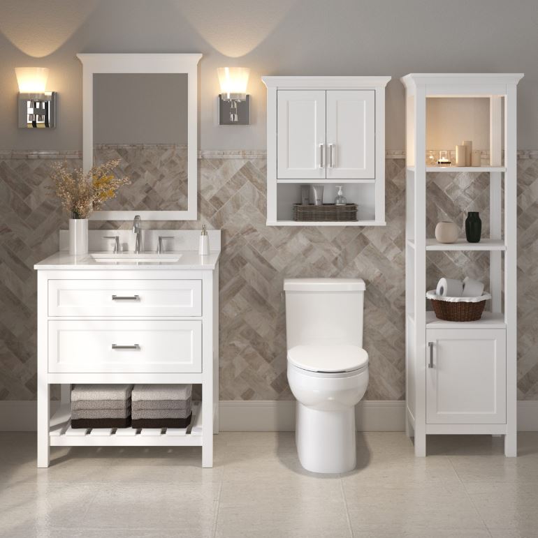 Main 3 - CRAFT & MAIN 30" VANITY CABINET WHITE  -