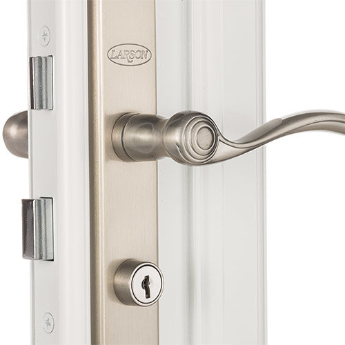 Main 2 - LARSON #350-17 36x81 WHITE FULL-VIEW W/BRUSHED NICKEL STORM DOOR -