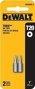 DEWALT DW2660-2 T20 TORX POWER
BIT 1/4" X 1" HEX SHANK, 2PK
*PROMO PRICE LIMITED TO STOCK ON
HAND ONLY* - A.W. Graham Lumber LLC
