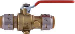 SHARKBITE BALL VALVE W/DRAIN & MOUNTING TAB 3/4"  - A.W. Graham Lumber LLC