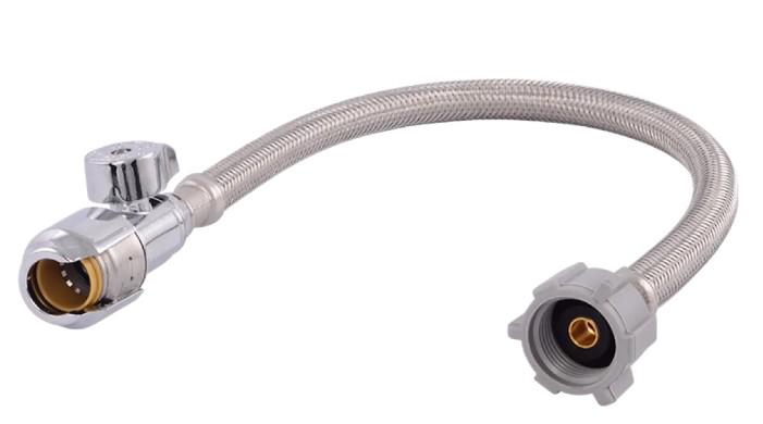 SHARKBITE TOILET CONNECTOR 16" W/STRAIGHT STOP VALVE - A.W. Graham Lumber LLC