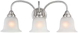 BOSTON HARBOR THREE-LAMP VANITY FIXTURE BRUSHED NICKEL - A.W. Graham Lumber LLC
