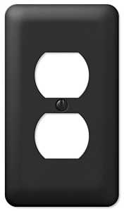 AMERELLE OUTLET WALL PLATE STEEL BLACK - A.W. Graham Lumber LLC