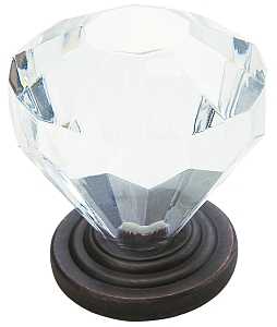 AMEROCK 14303ORB 1-1/4" ORB
ACRYLIC RD CRYSTAL CABINET KNOB - A.W. Graham Lumber LLC