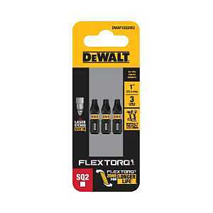 DEWALT DWAF1SQ2IR3 FLEXTORQ
1/4" X 1" IMPACT SCREWDRIVER
BIT, #2 SQUARE DRIVE HEX SHANK
3PK *PROMO PRICE LIMITED TO
STOCK ON HAND ONLY* - A.W. Graham Lumber LLC