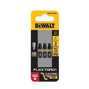 DEWALT FLEXTORQ DWAF1SQ3IR3 1/4"
X 1" IMPACT SCREW DRIVING #3
SQUARE BIT DRIVE HEX SHANK
*PROMO PRICE LIMITED TO STOCK ON
HAND ONLY* - A.W. Graham Lumber LLC
