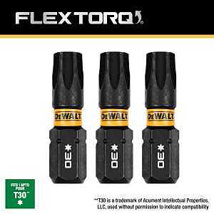 Main 2 - DEWALT DWAF1TX30IR3 FLEXTORQ 
1/4" X 1" T30 SCREWDRIVER BIT
HEX SHANK *PROMO PRICE LIMITED
TO STOCK ON HAND ONLY* -