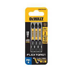 DEWALT FLEXTORQ DWAF2PH1IR3 1/4"
X 2-1/4" IMPACT SCREW DRIVING
BIT DRIVER PHLP NO1 HEX SHANK
*PROMO PRICE LIMITED TO STOCK ON
HAND ONLY* - A.W. Graham Lumber LLC