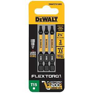 DEWALT DWAF2TX15IR3 FLEXTORQ
1/4" X 2-1/4" IMPACT SCREWDRIVER
BIT T15 TORX DRIVE HEX SHANK
*PROMO PRICE LIMITED TO STOCK ON
HAND ONLY* - A.W. Graham Lumber LLC