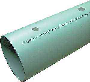 PVC SDR35 PERFORATED PIPE 4" X 10' GREEN - A.W. Graham Lumber LLC