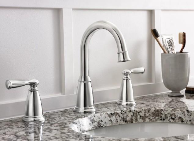 MOEN BANBURY 2-HNDLE HIGH ARC BATH FAUCET CHROME - A.W. Graham Lumber LLC
