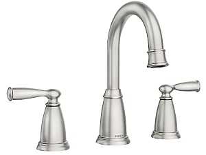 Main 2 - MOEN TWO-HANDLE BATH FAUCET BRUSHED NICKEL HIGH ARC -