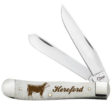CASE 2-BLADE TRAPPER SM NAT BONE "HEREFORD"  - A.W. Graham Lumber LLC
