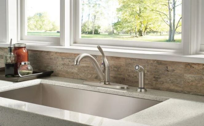 Main 2 - DELTA ONE-HANDLE KITCHEN FAUCET STAINLESS -