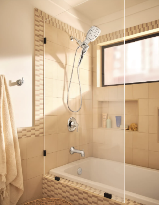 Main 2 - MOEN ZYLA TUB/SHOWER FAUCET SET CHROME -