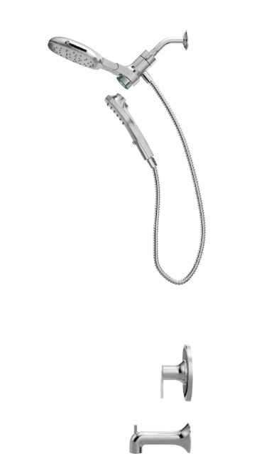 Main 3 - MOEN ZYLA TUB/SHOWER FAUCET SET CHROME -