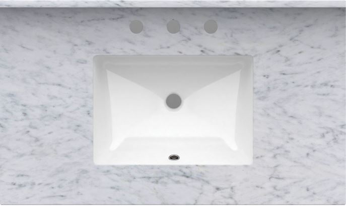 Main 3 - CRAFT & MAIN 49" VANITY TOP CARRARA WHITE MARBLE -