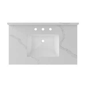 Main 2 - FGI IND VANITY TOP 37" CALACATTA BIANCO CERAMIC QUARTZ -