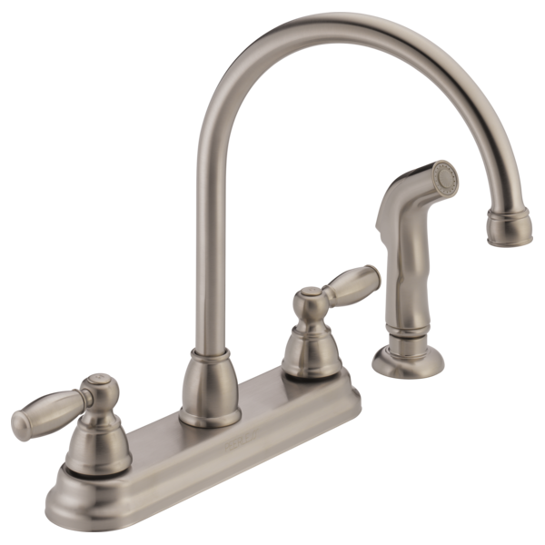 Main 2 - PEERLESS CLAYMORE 2-HANDLE KITCHEN FAUCET STAINLESS -