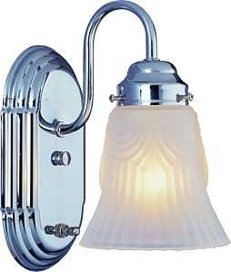 BOSTON HARBOR ONE-LAMP VANITY LIGHT FIXTURE CHROME - A.W. Graham Lumber LLC