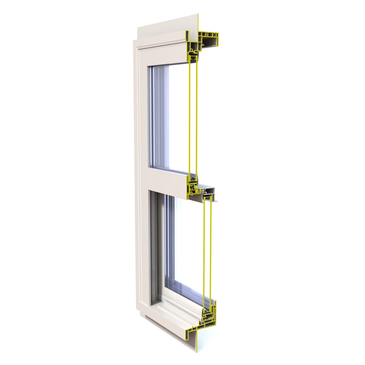 Main 2 - #6010 3/0 x 4/0 SINGLE HUNG WINDOW 1-LITE WHITE -