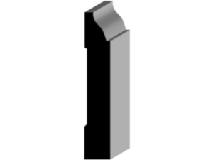 Main 1 - *WM623 FJP PINE COL BASE 9/16"X 3-1/4" RANDOM LENGTHS ONLY *Primed White* *STOCK* -