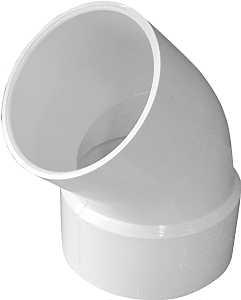 SCH40 4" STREET PIPE ELBOW 45 DEG WHITE PVC - A.W. Graham Lumber LLC