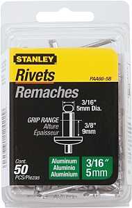Main 1 - STANLEY PAA66-5B RIVETS ALUM
3/16 x 3/8" ALUM PK/50 *PROMO
PRICE LIMITED TO STOCK ON HAND
ONLY* -