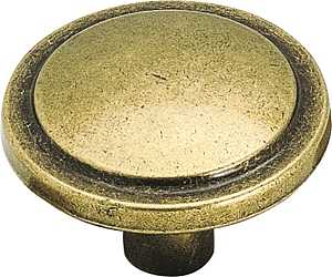 AMEROCK BP3443BB 1-1/4" RD BURN 
BRASS CABINET KNOB - A.W. Graham Lumber LLC